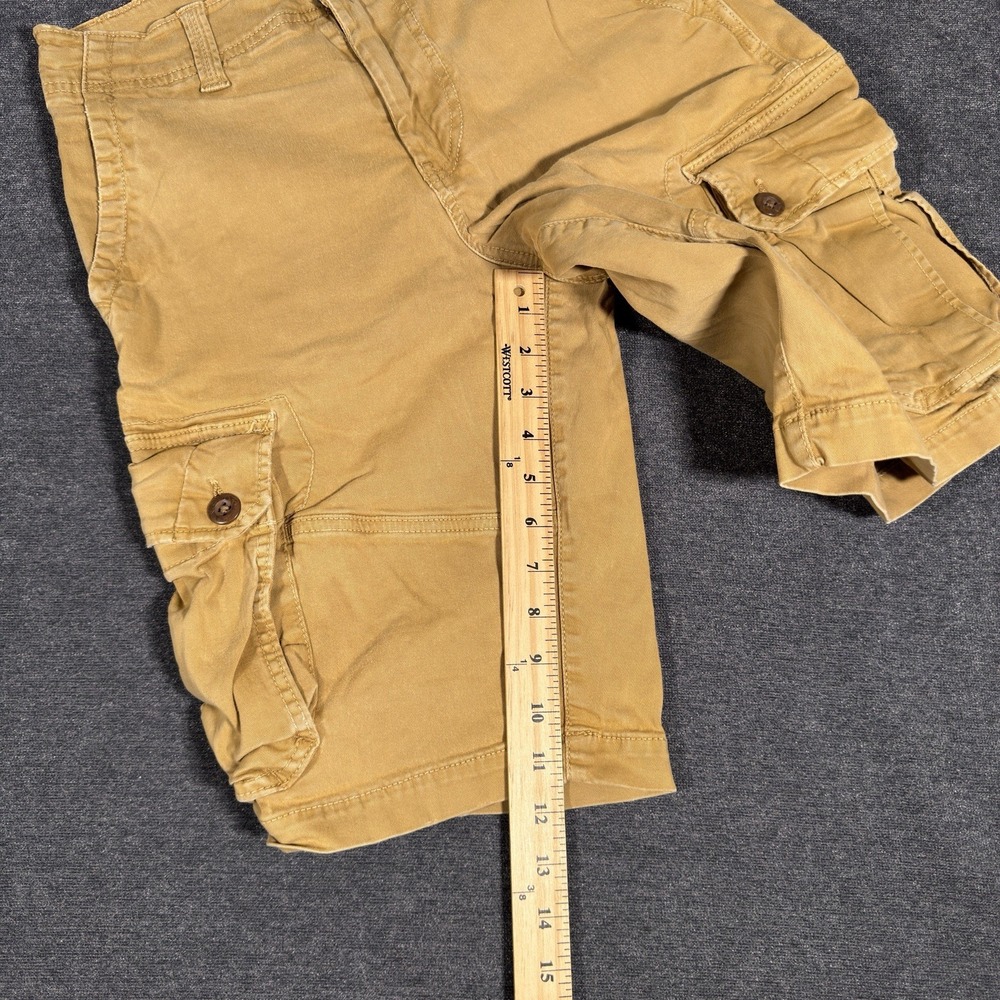 American Eagle Cargo Shorts Men's 28 Khaki Longer Length Hip-Hop Baggy Gorpcore - Picture 6 of 7